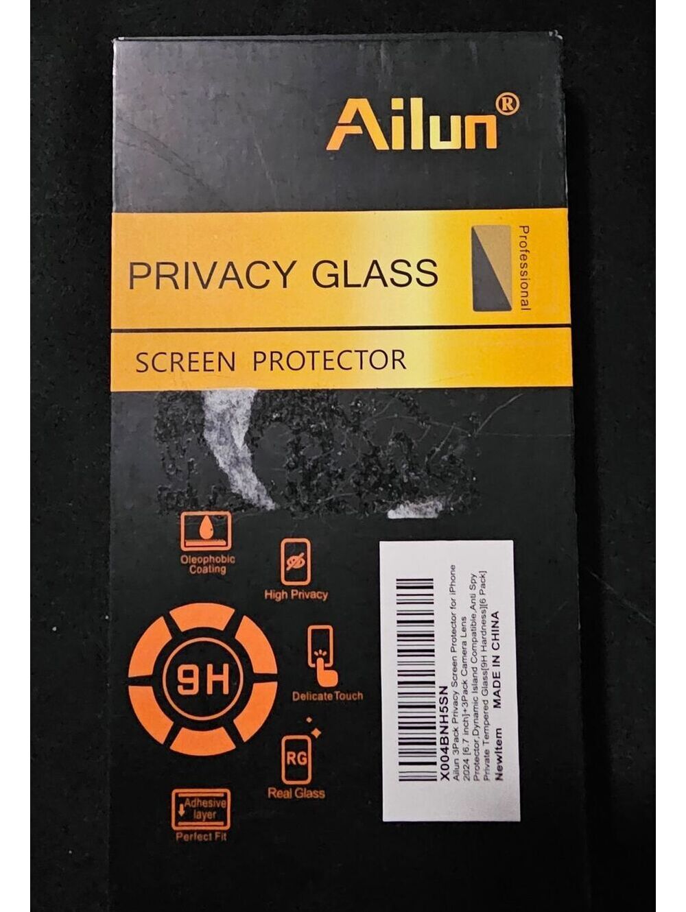 Ailun Privacy Glass Screen Protector for iPhone 16 Plus
